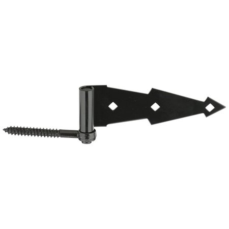 NATIONAL Hardware 7 in. L Black Steel Ornamental Screw Hook Strap Hinge N165-464